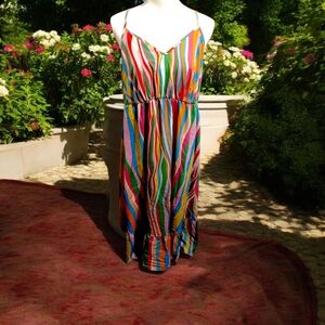 Multicolor Striped Women's Dress